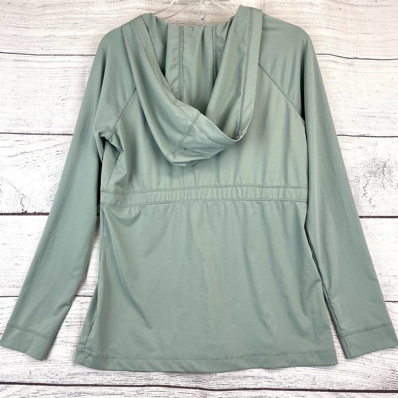 ATHLETA Green Hoodie Top Shirt Pullover Long Sleeve Size M - Picture 6 of 10